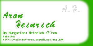 aron heinrich business card